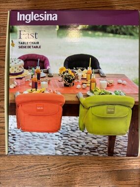 Inglesina Fast Clip-On Table Chair - Orange & Green